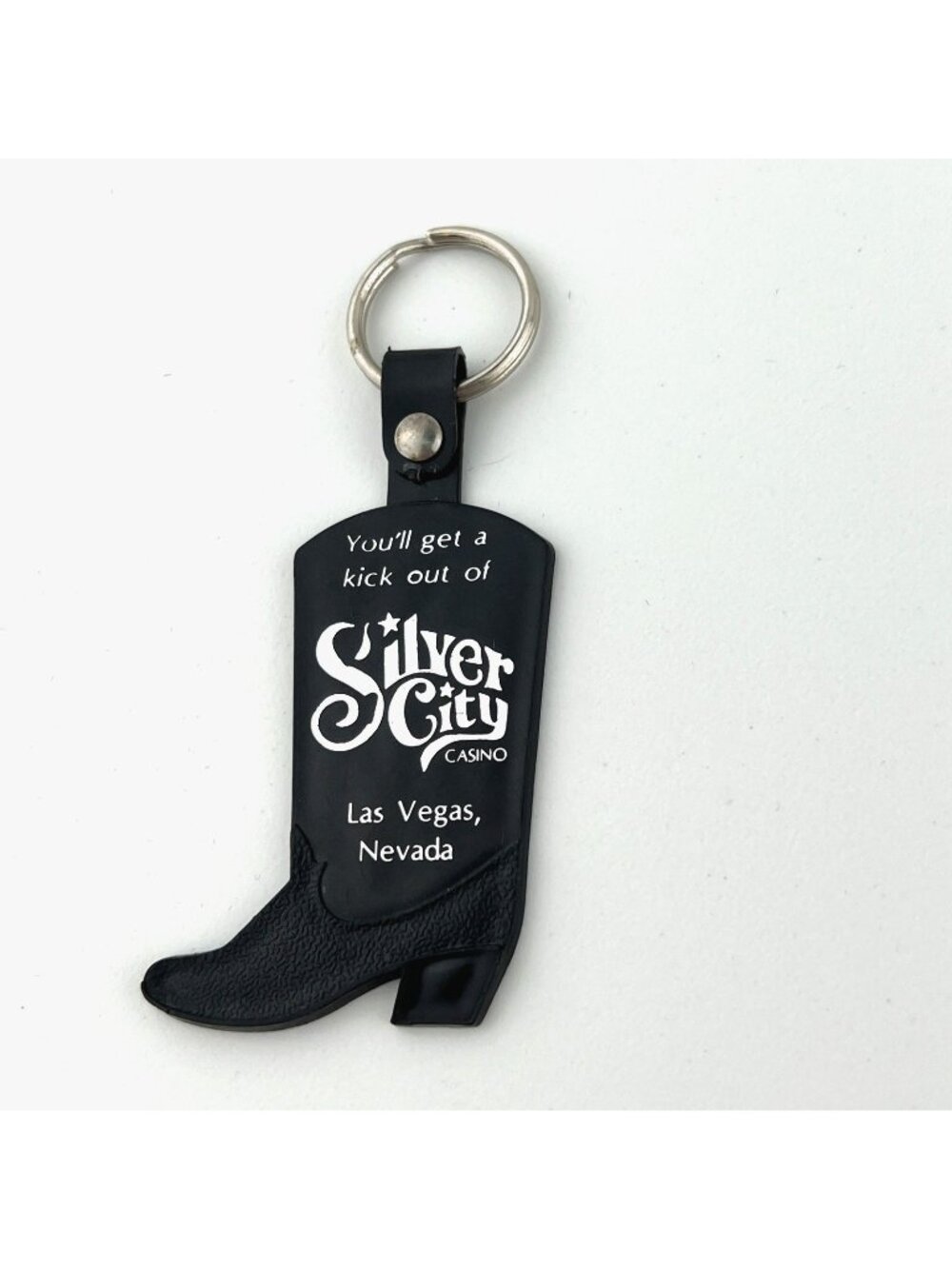 Silver City Casino Vintage Keychain Keyring Las Vegas NV Gambling Boot Nevada